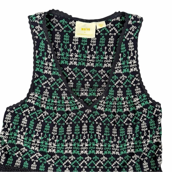 Anthropologie Maeve Women's Sleeveless Cammie Embroidered Peplum Top In Size S - Picture 4 of 9